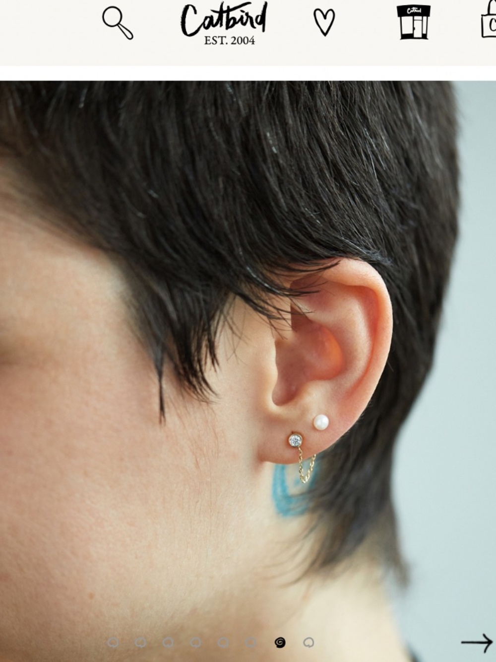 Catbird 14K Yellow Gold Pearl Studs